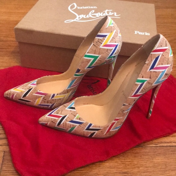 Christian Louboutin Shoes - SO KATE 120 CORK CHEVRON - Multi